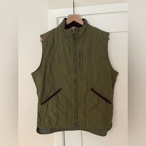 Olive Green Quilted Vest